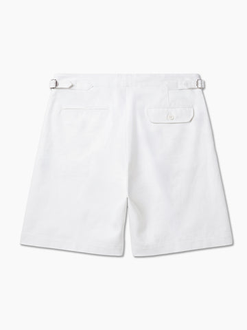 "The Cary" pleated shorts  | White