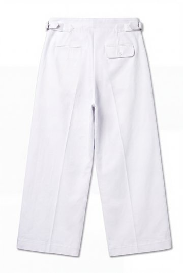"The Cary" pleated trousers  | White