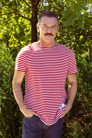 "The Montgomery" Breton T-shirt  | Red